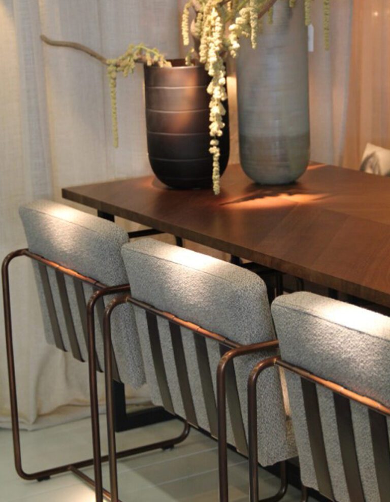 Vips and Friends Belgian bronze chandelier and furniture sourced in Ireland by Laffan and Laffan.